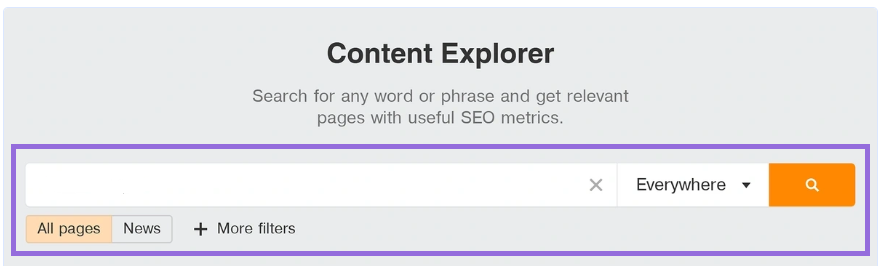 Navigating Ahrefs content explorer tool