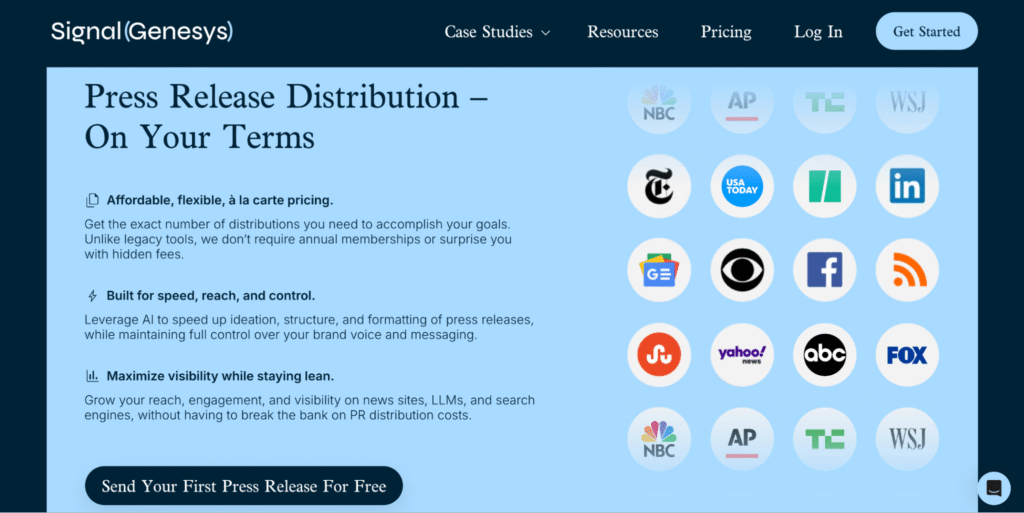 Signal Genesys pr distribution