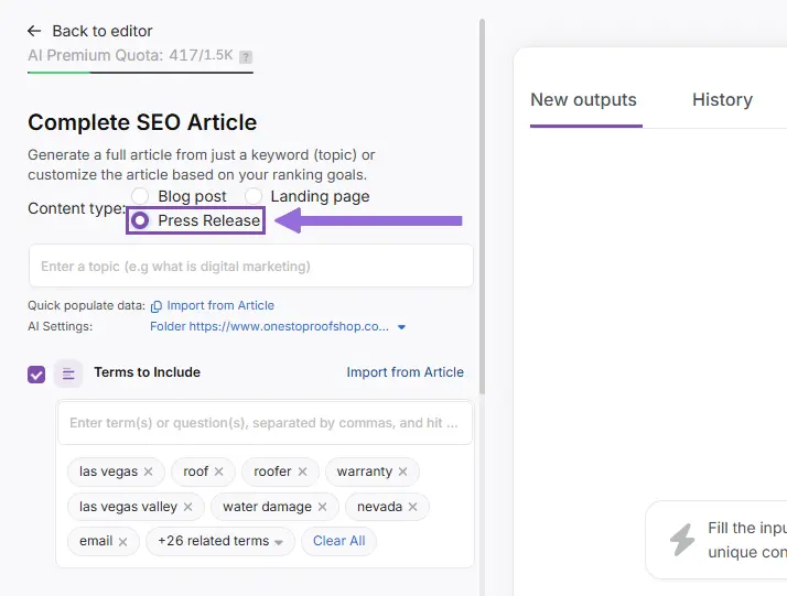 search atlas content genius select press release