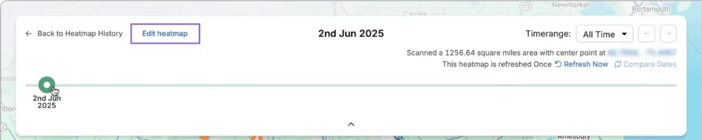 Click on an existing project and click on the top of the page.