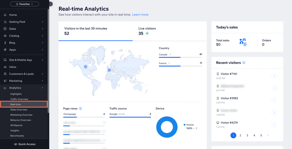 wix analytics