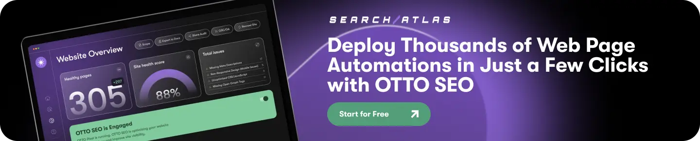 OTTO Blog Banner Web Page Automations
