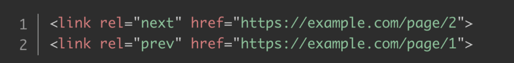 pagination in seo html code