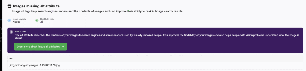 Images missing alt attribute