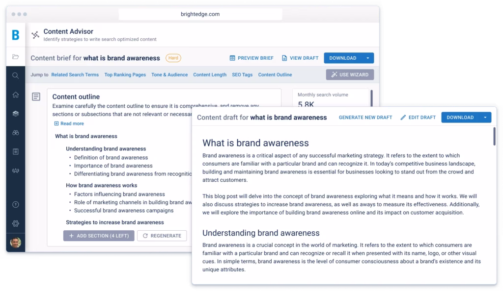 brightedge content advisor
