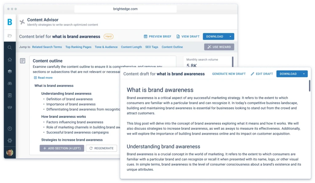 brightedge content advisor