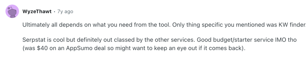 serpstat review on reddit