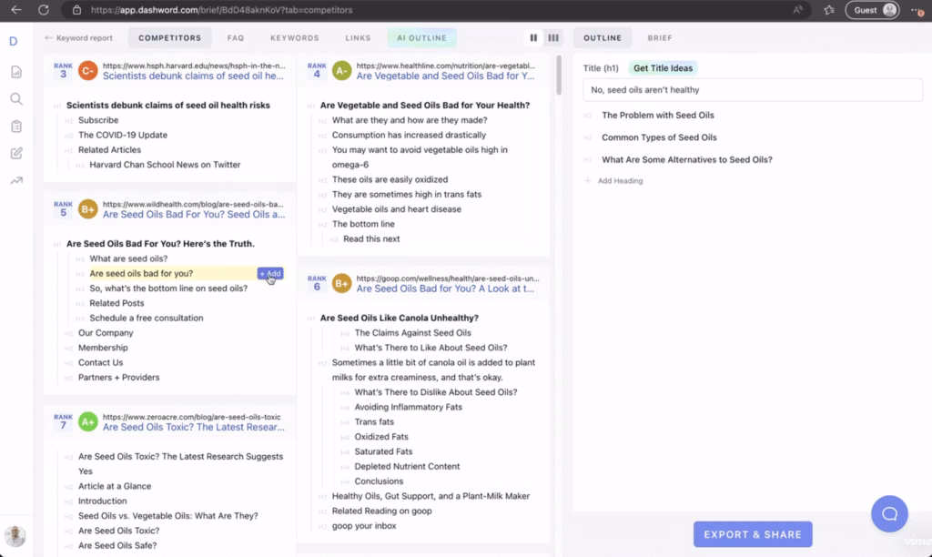dashword features