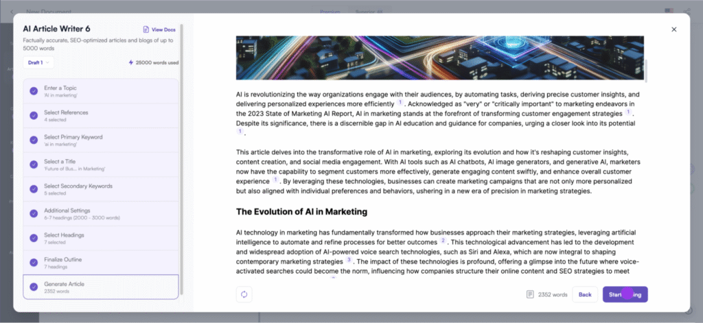 Writesonic AI Article Writer 6.0
