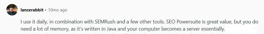 SEO PowerSuite reddit review 4