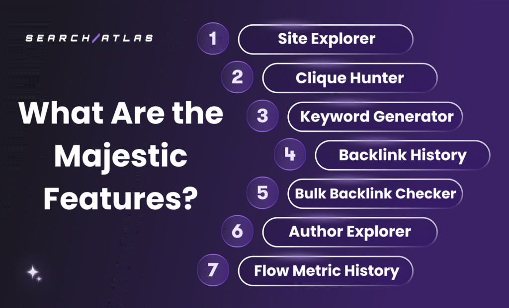 list of majestic tools