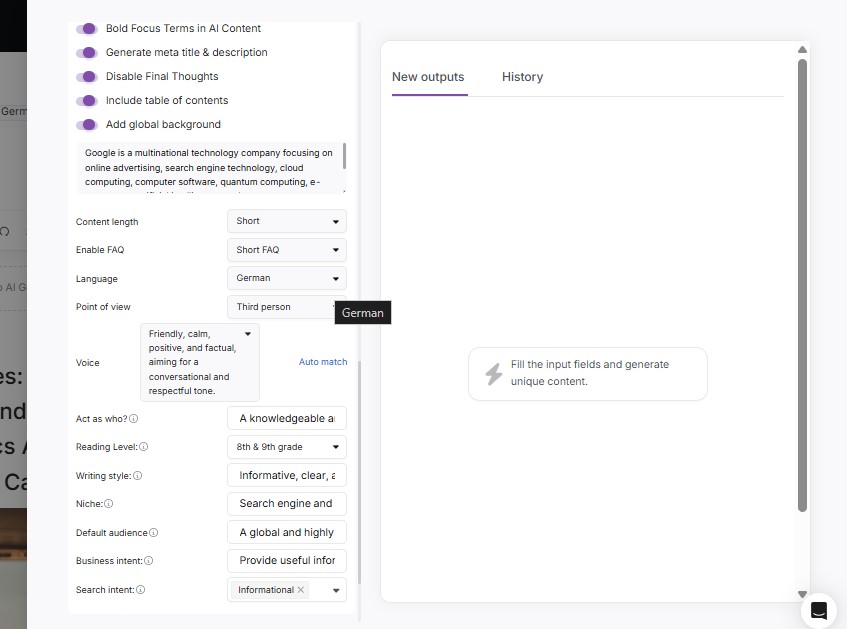 search atlas content genius brand voice config