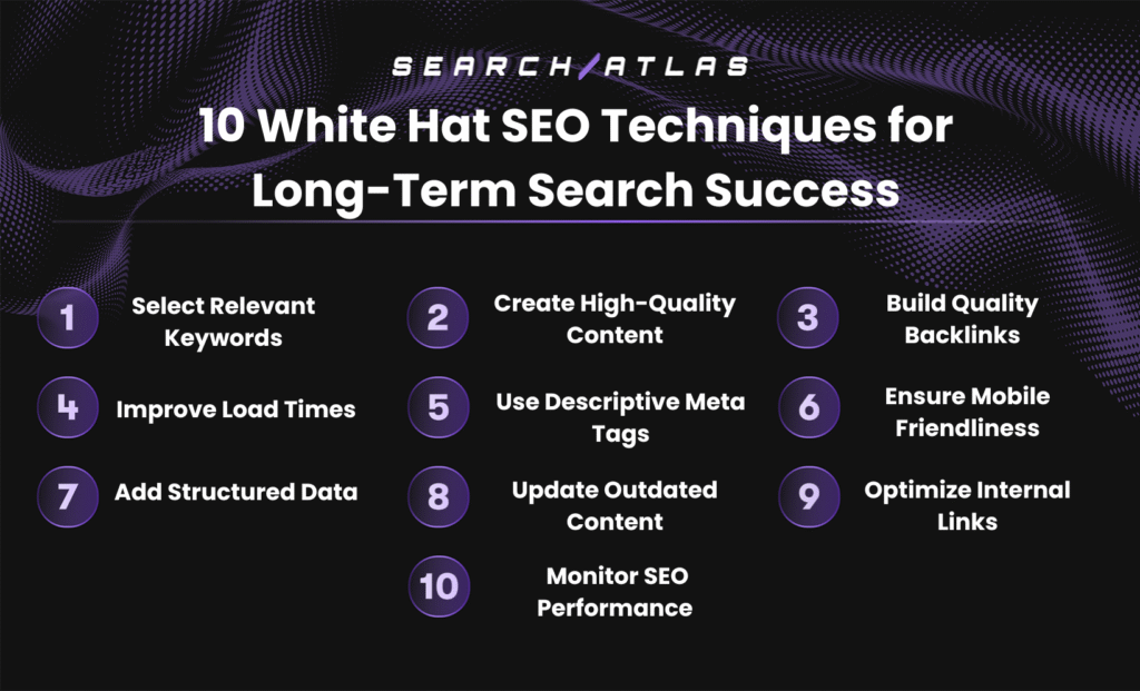 Main techniques of White Hat SEO