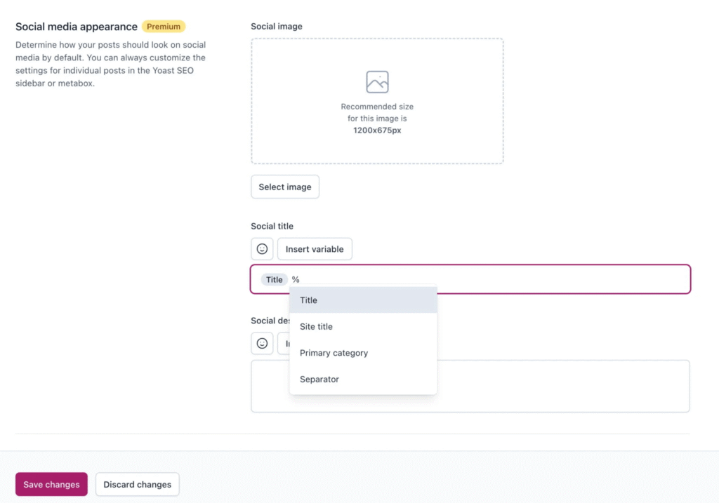 yoast seo premium social
