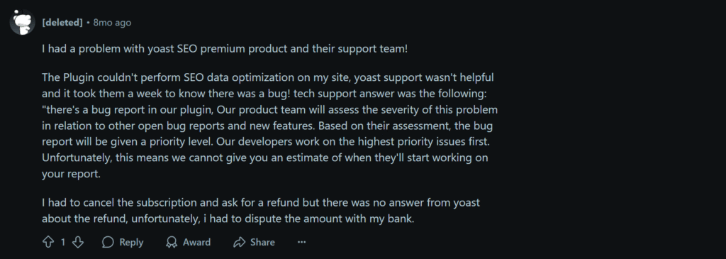 yoast seo reddit comment 1