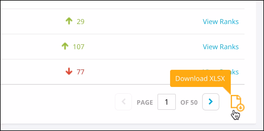Conductor download table data