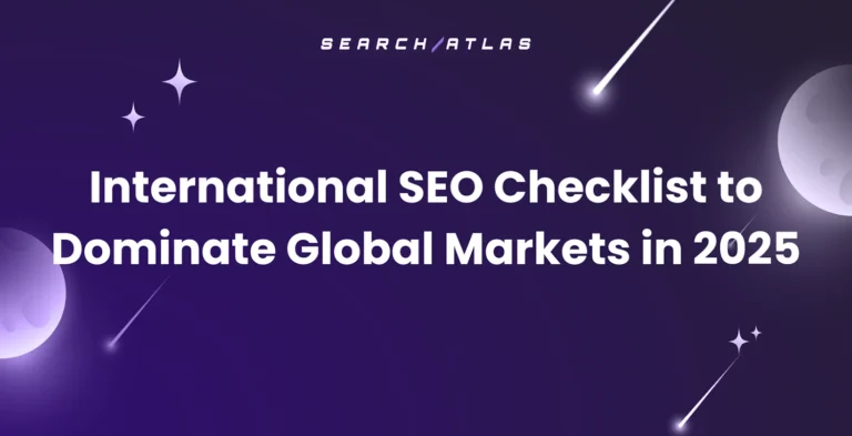 2025 international SEO checklist