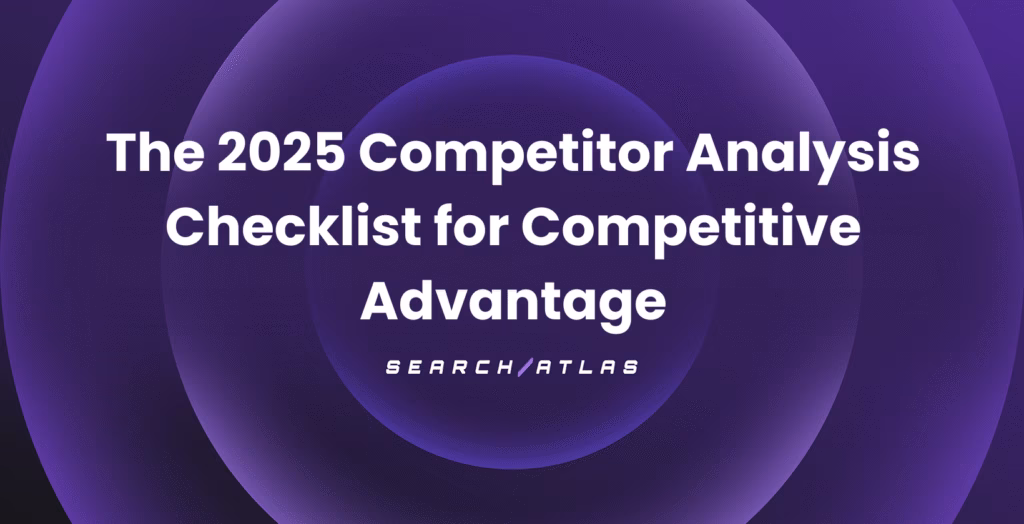 A checklist for competitor analysis with key research steps