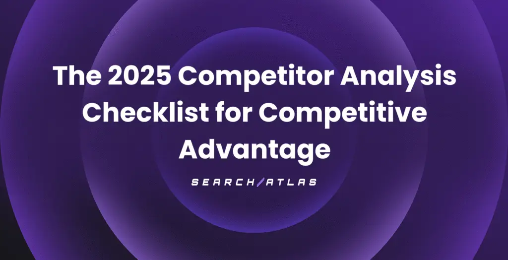 A checklist for competitor analysis with key research steps