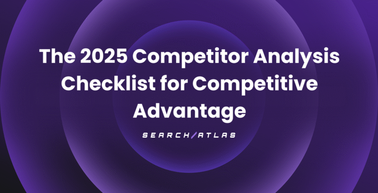 A checklist for competitor analysis with key research steps
