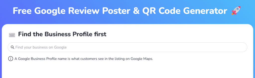 Local Review Poster and QR Code Generator