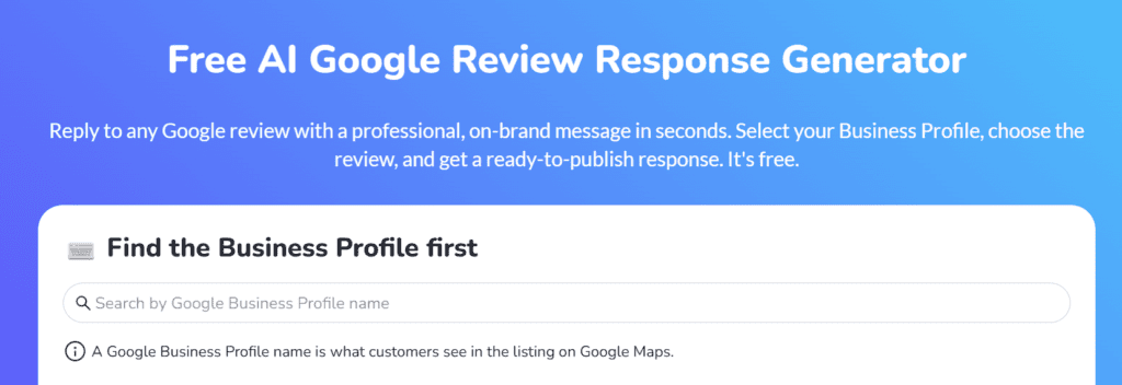 Localo AI Google Review Response Generator