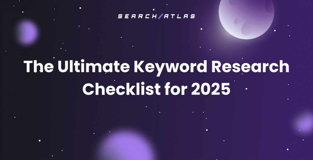 2025 keyword research checklist