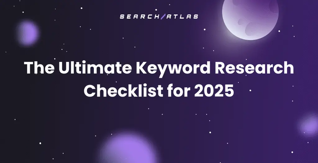 2025 keyword research checklist