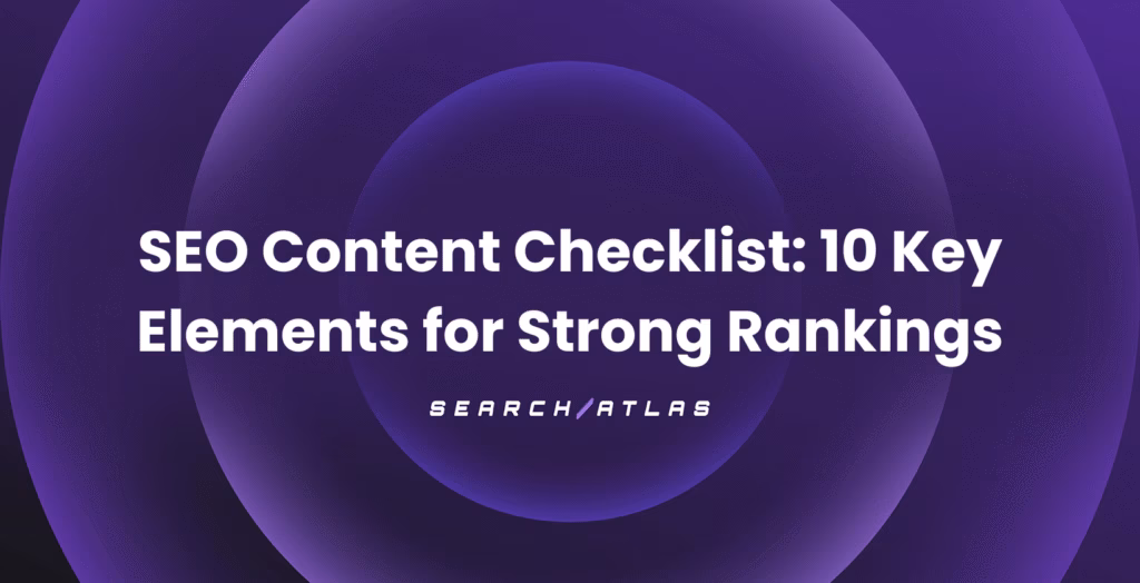 SEO Content Checklist: Key Elements