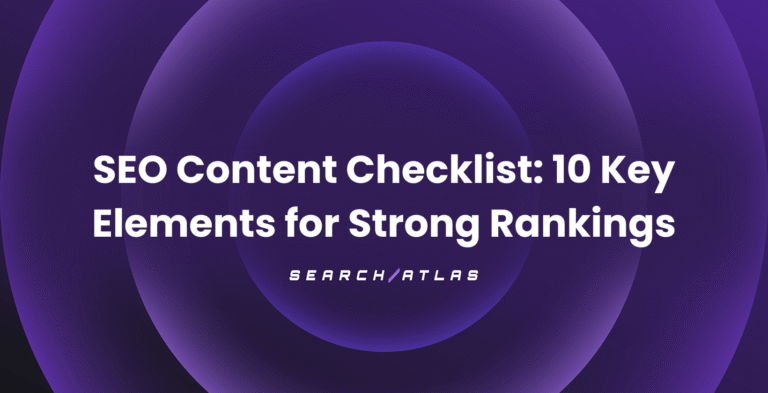SEO Content Checklist: Key Elements