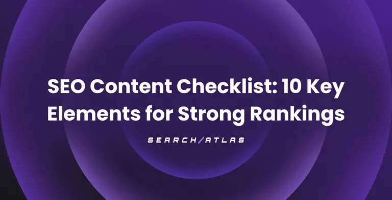 SEO Content Checklist: Key Elements