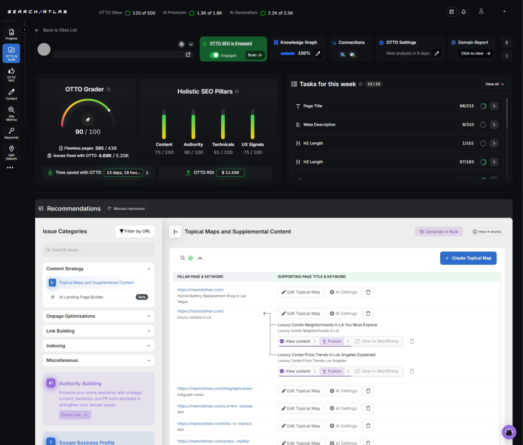 Search Atlas dashboard