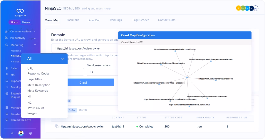 NinjaSEO dashboard