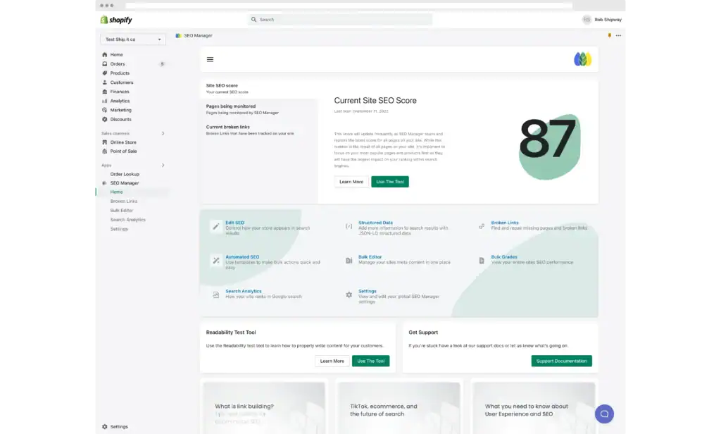 SEO Manager app by venntov