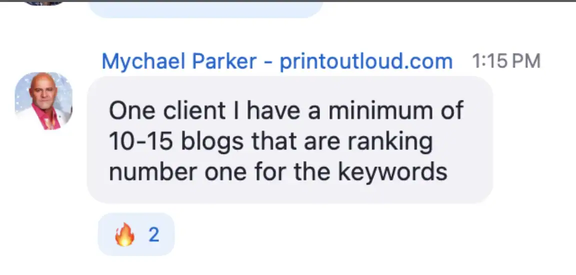 Mychael Parker Testimonial