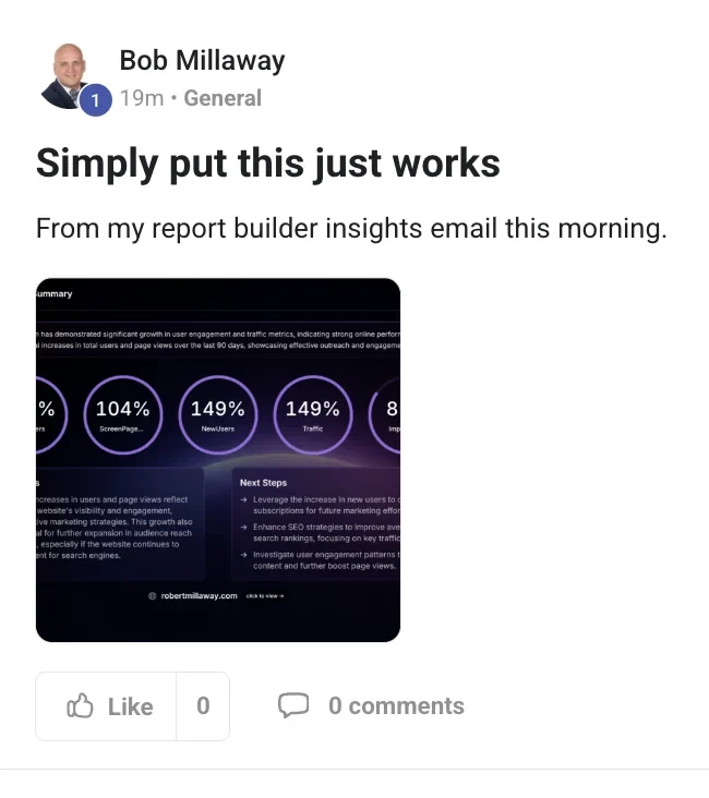 Bob Millaway Testimonial