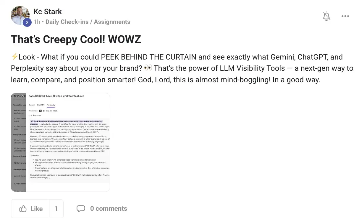 Kc Stark testimonial: That's Creepy Cool! WOWZ