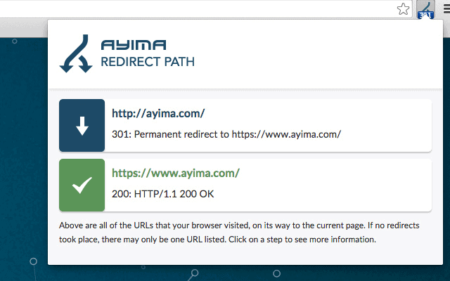 redirect path ayima extension
