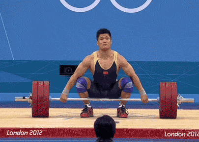 gif of Olympic weight lifter