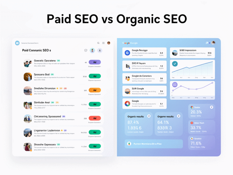 paid SEO vs organic SEO comparison