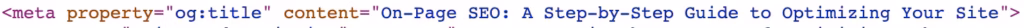 screenshot of an og:title tag in HTML