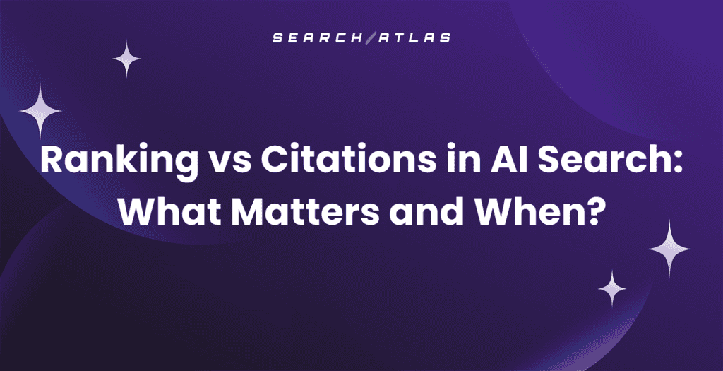 Ranking vs Citations in AI Search