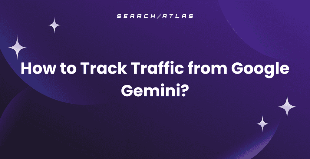 Screenshot of Search Atlas SEO software dashboard for tracking Google traffic.