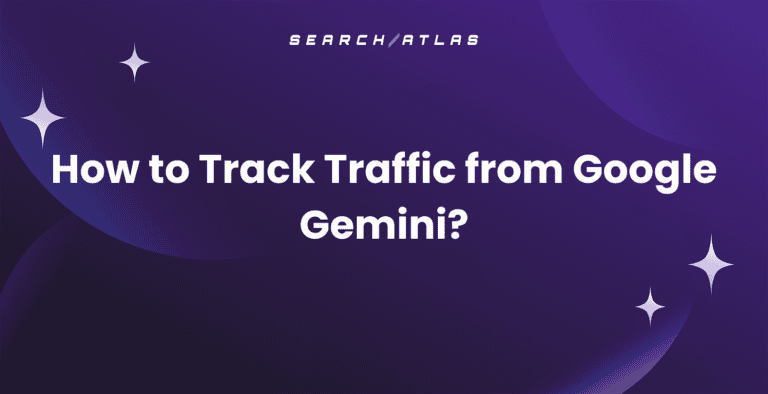 Screenshot of Search Atlas SEO software dashboard for tracking Google traffic.