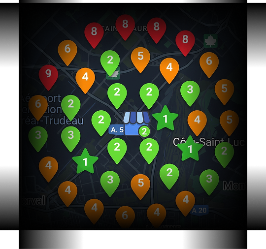 SEO heatmap for paid search analysis and keyword insights.