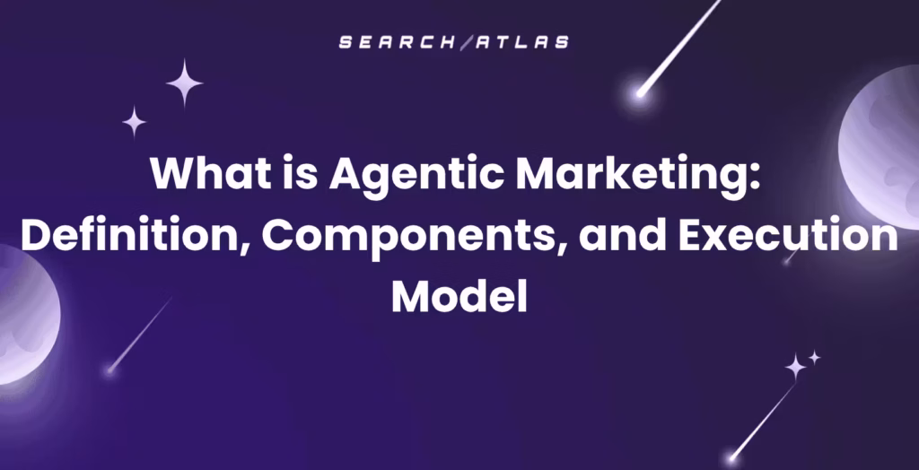 SEO software interface showcasing agentic marketing strategies and analytics.