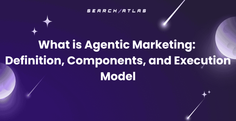 SEO software interface showcasing agentic marketing strategies and analytics.