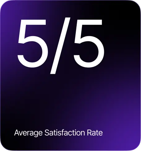Average Satisfaction Rate 5/5 for SEO tools.