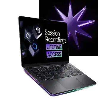 Laptop displaying session recordings for SEO analytics and insights.