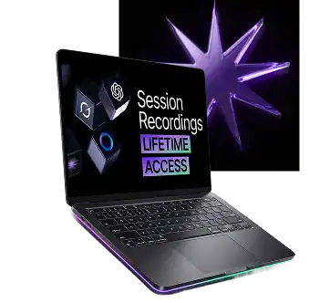 Laptop displaying session recordings for SEO and marketing analytics.